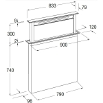 Fulgor FDDH 900 TRC BK 90厘米 760m³/h 升降式抽油煙機